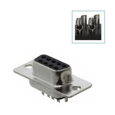 2 Pcs Connector D-Sub 9 pins Female with soldering pins
