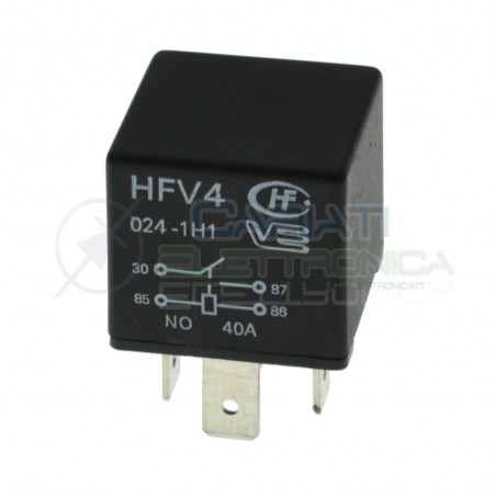 copy of Relè Relay Auto Camper Universale 4 Contatti HFV4 12v 30A 40AHONGFA RELAY