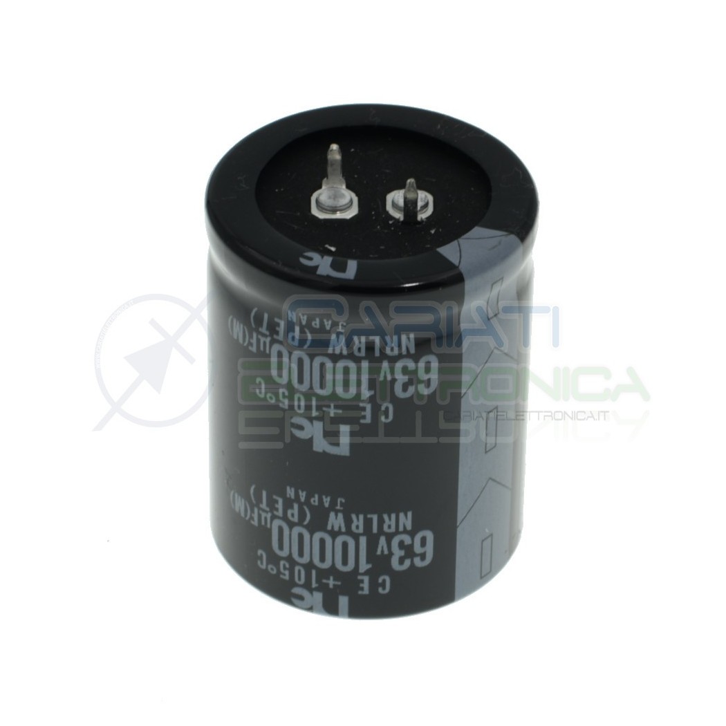 Condensatore Elettrolitico SNAP-IN 10000uF 63V 35x45 105° Passo 10mm NIC Components