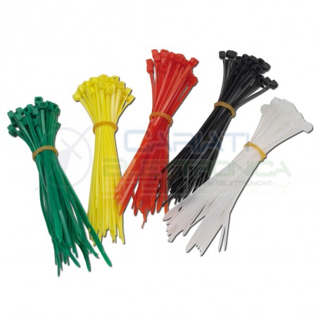 Fascette colorate 100x2,5mm Kit da 200 Pezzi Fascetta colorata Donau