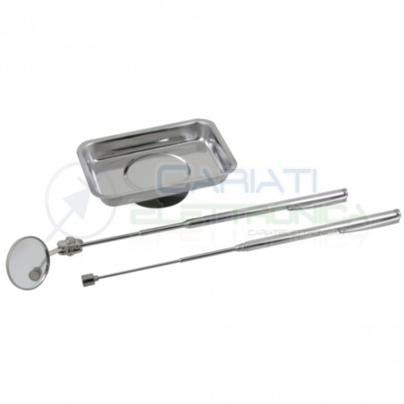 Kit combinato magnetico Con Lente Magnete e vasca per elettronica Hobby Bricolage Donau