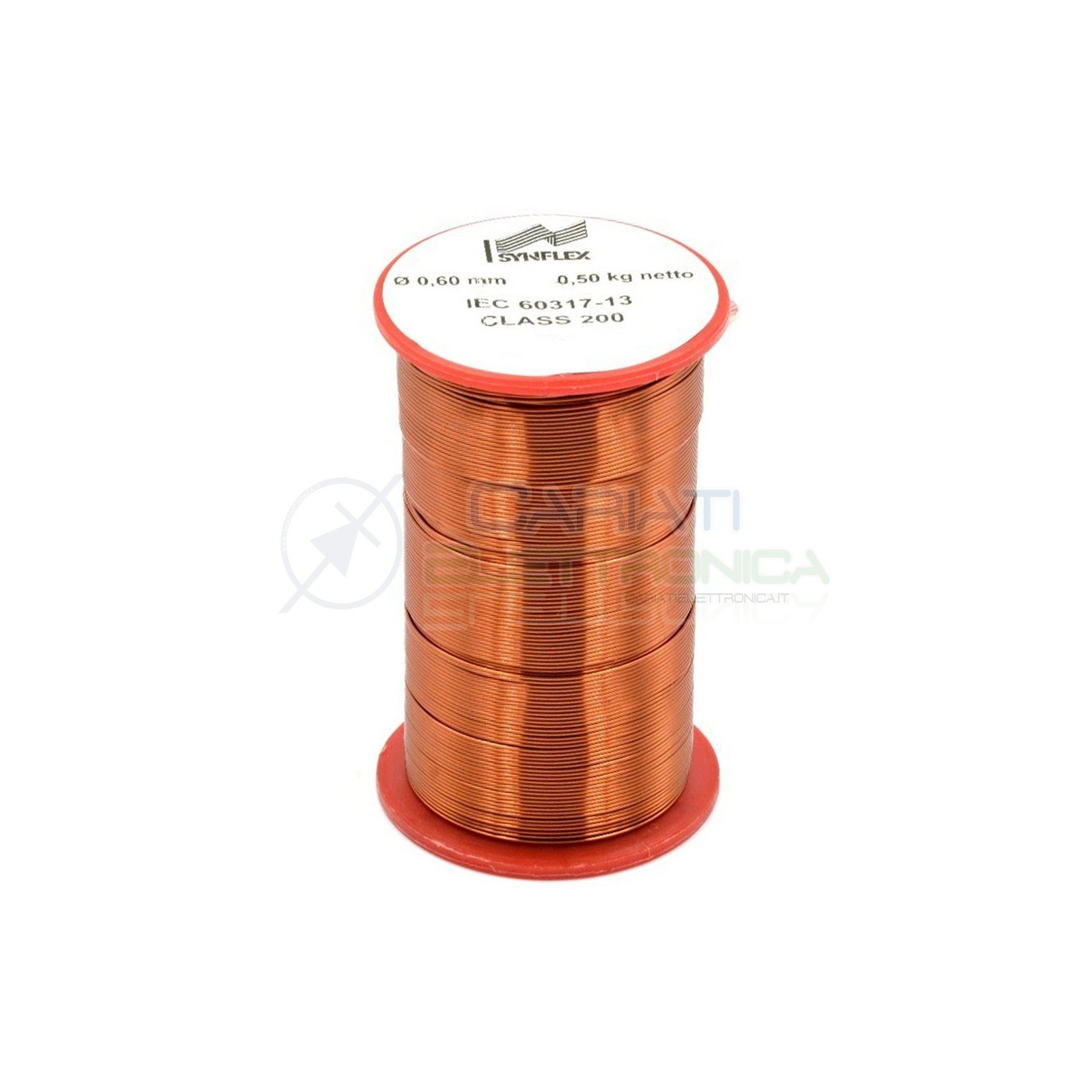 copy of Rotolo filo Cavo bobina di rame singolarmente smaltato per avvolgimenti da 0,6mm 0,5KgSynflex
