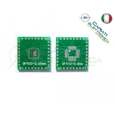 Adattatore Basetta Test PCB QFP32 QFN32 a DIP32