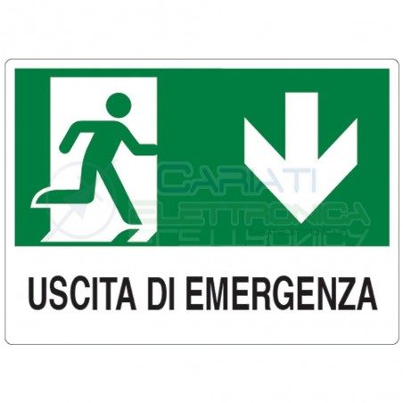 Cartello Uscita di Emergenza in PVC 200x300mm