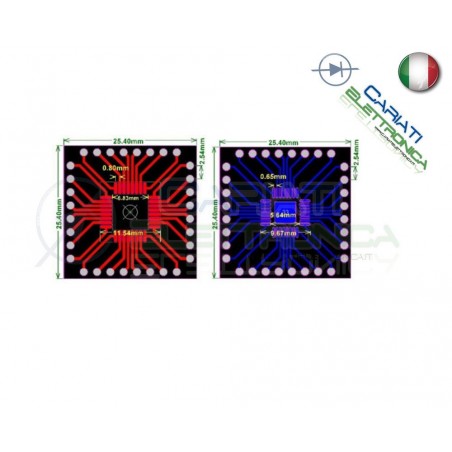 Adattatore Basetta Test PCB QFP32 QFN32 a DIP32