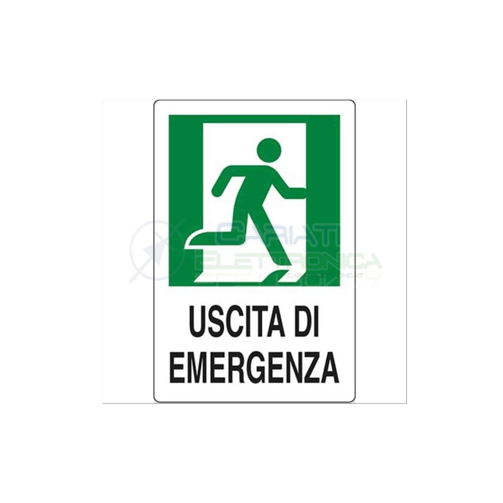 Cartello Uscita di Emergenza a Destra in PVC 200x300mm
