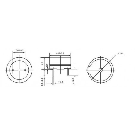 Cicalino Buzzer attivo 3V Con Oscillatore Integrato Diametro 12mm