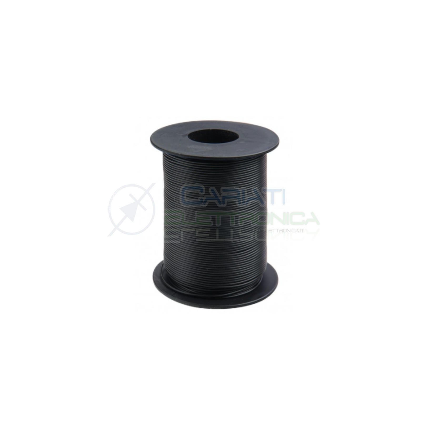 100m Bobina Cavo unipolare multifilare da 0,14mm2 in rame sottile morbido colore NeroDonau