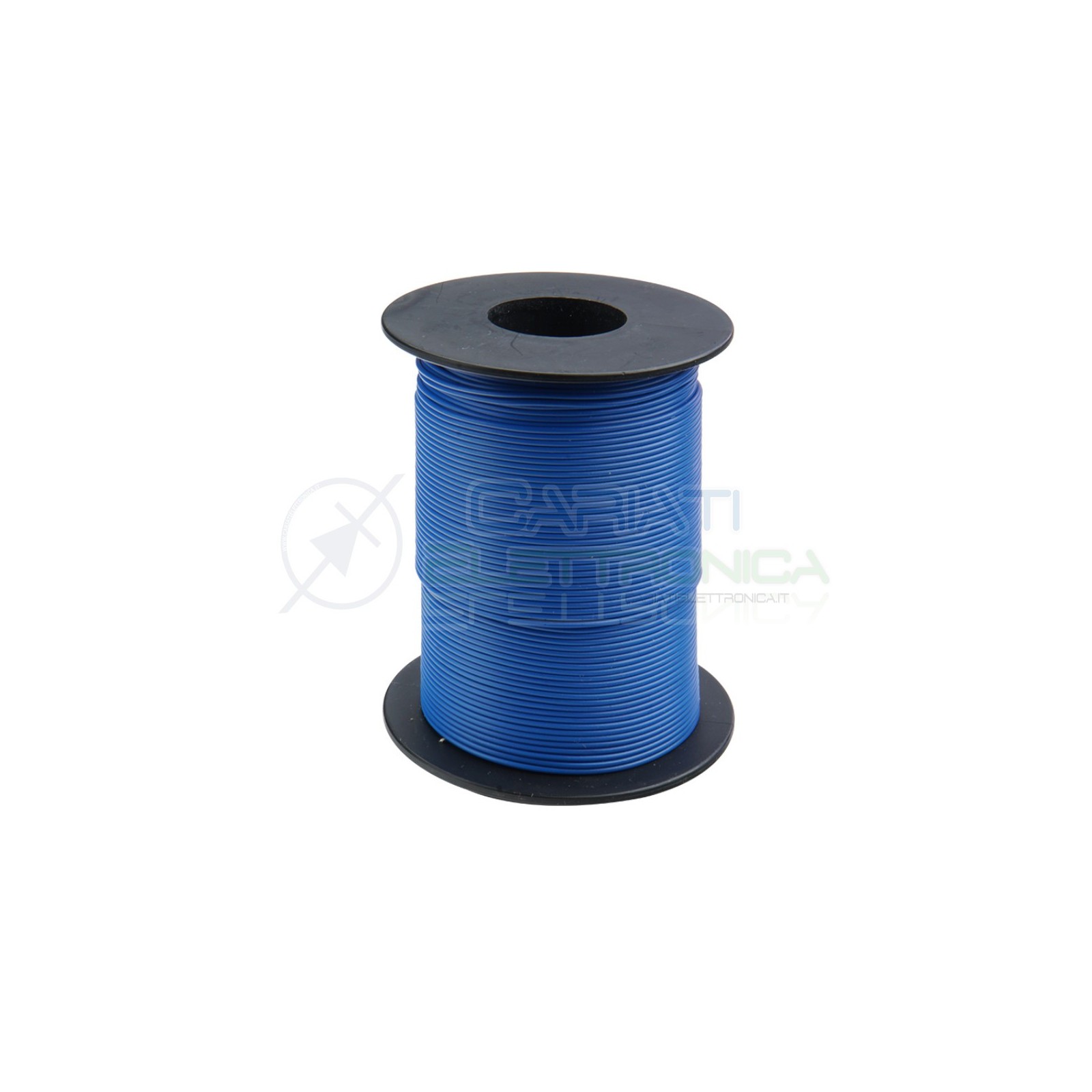 100m Bobina Cavo unipolare multifilare da 0,14mm2 in rame sottile morbido colore Blu Donau