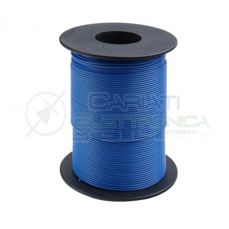 100m Bobina Cavo unipolare multifilare da 0,14mm2 in rame sottile morbido colore RossoDonau