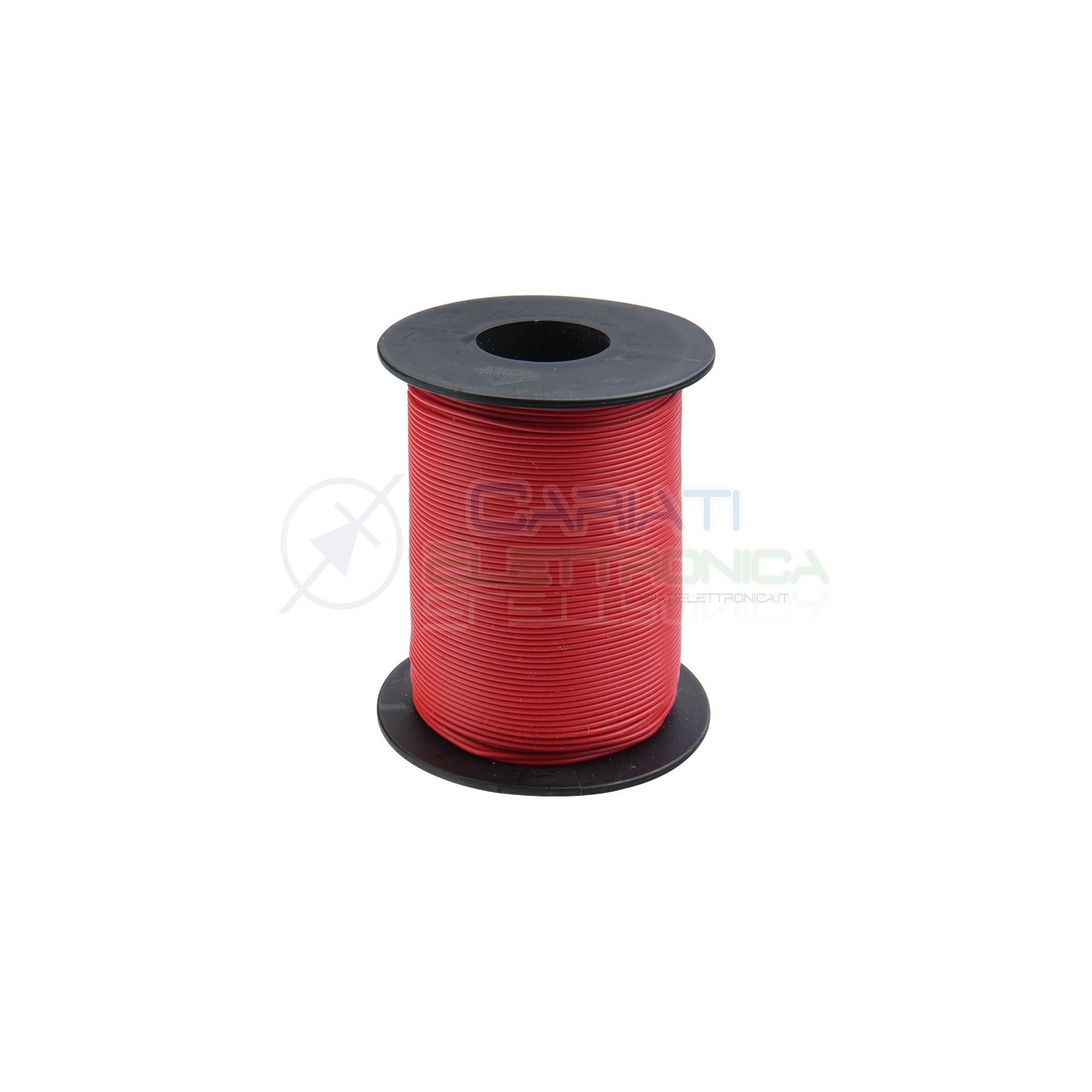 100m Bobina Cavo unipolare multifilare da 0,14mm2 in rame sottile morbido colore RossoDonau
