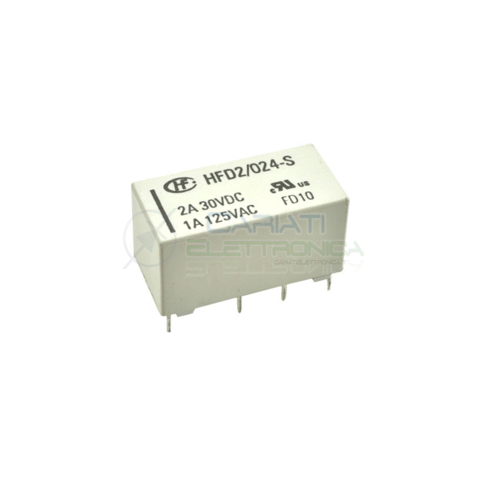 Relè HFD2/024-S-L1 Bistabile con bobina 24V Dpdt 2A 30Vdc 1A 125Vac HONGFA RELAY
