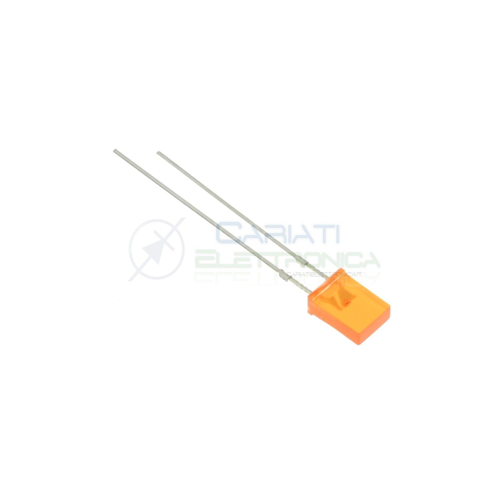 10 pezzi Led Arancione rettangolare rettangolari 110° 2x5x7mm Flat TopGenerico