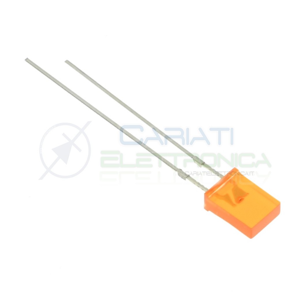 10 pezzi Led Arancione rettangolare rettangolari 110° 2x5x7mm Flat TopGenerico