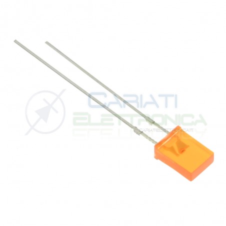10 pezzi Led Arancione rettangolare rettangolari 110° 2x5x7mm Flat TopGenerico