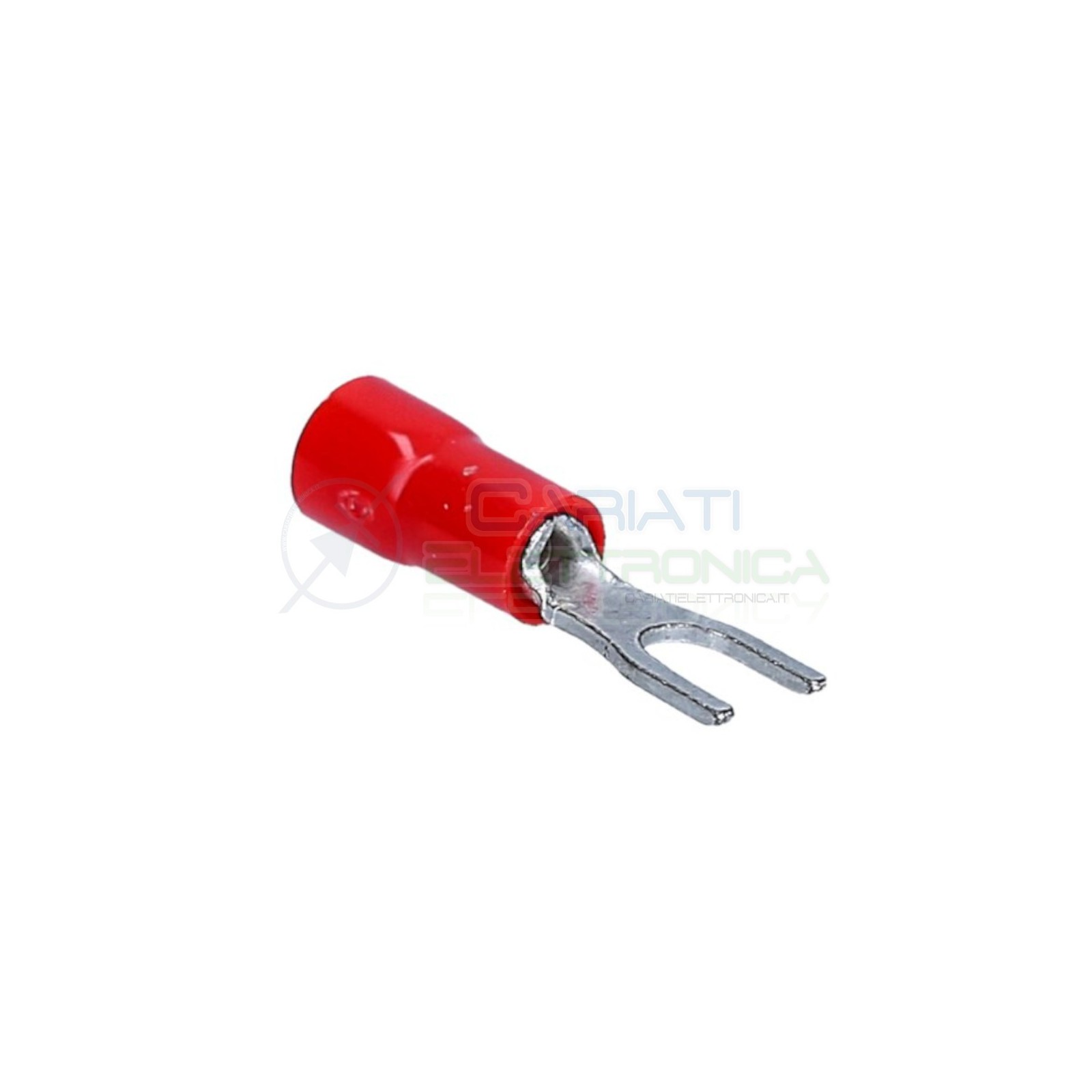 10 Pezzi Connettore a Forchetta Forcella preisolato 3,2mm capicorda elettrici BM Group