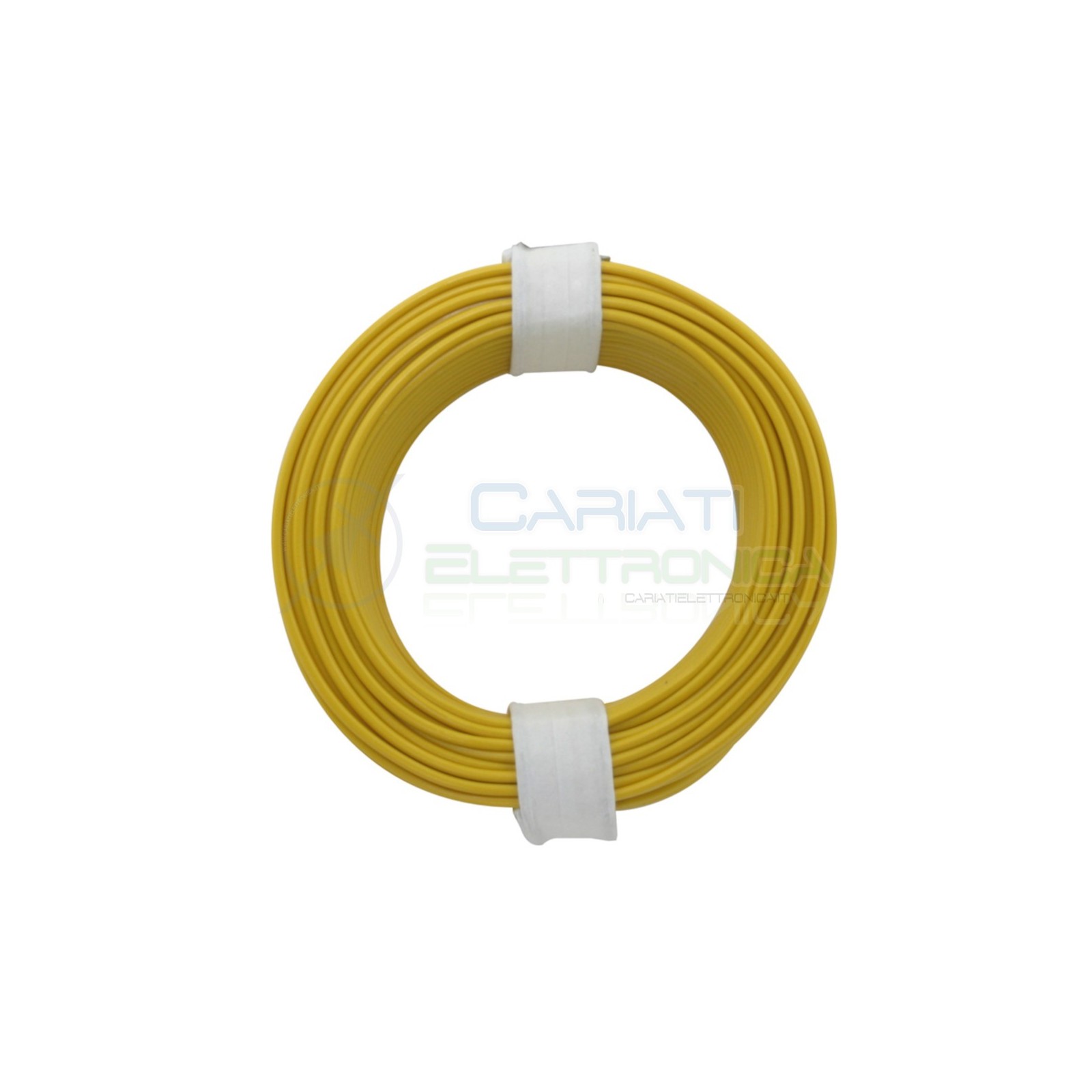 10m Cavo unipolare rigido da 0,5mm2 in rame sottile morbido colore GialloDonau