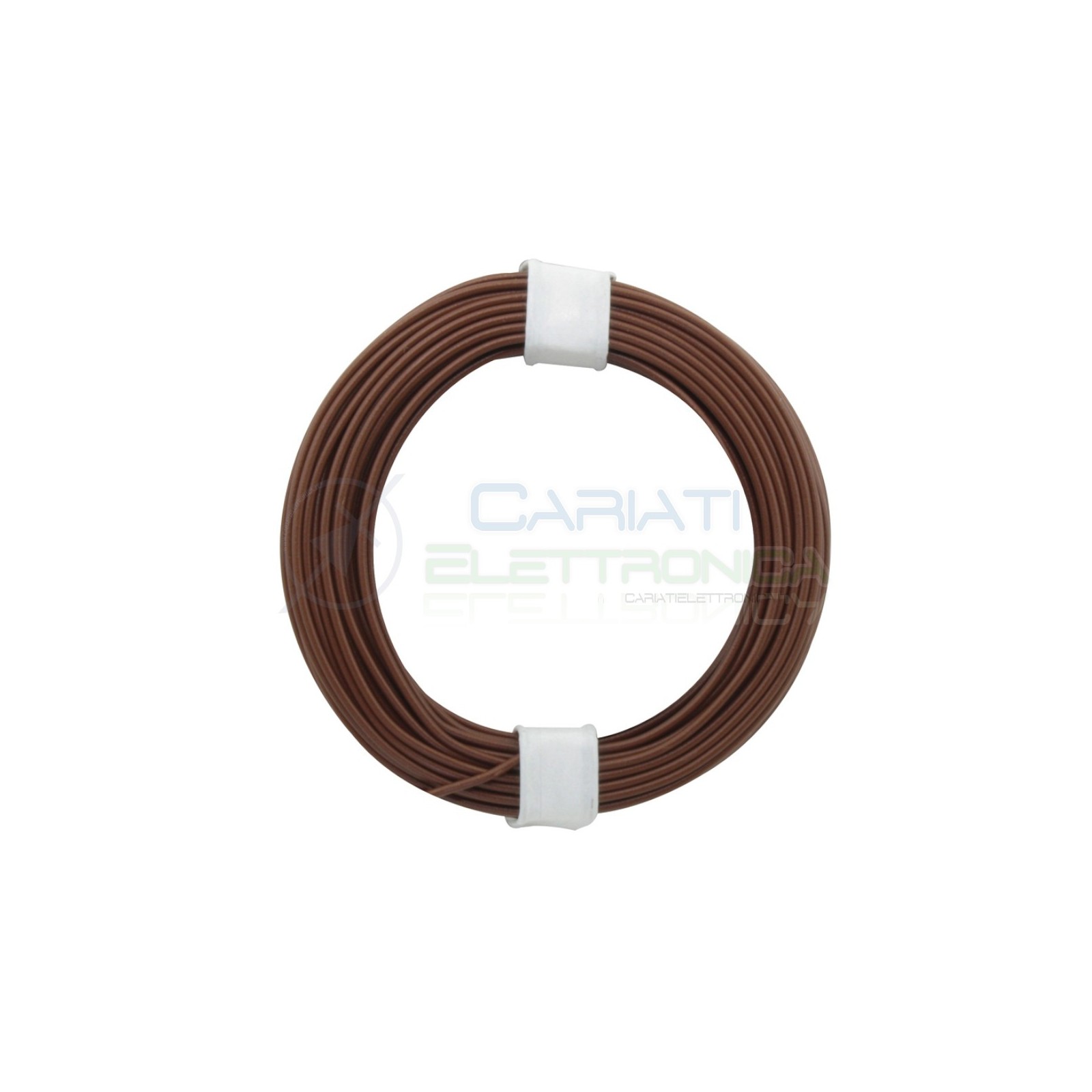 10m Cavo unipolare multifilare da 0,25mm2 in rame sottile morbido colore MarroneDonau