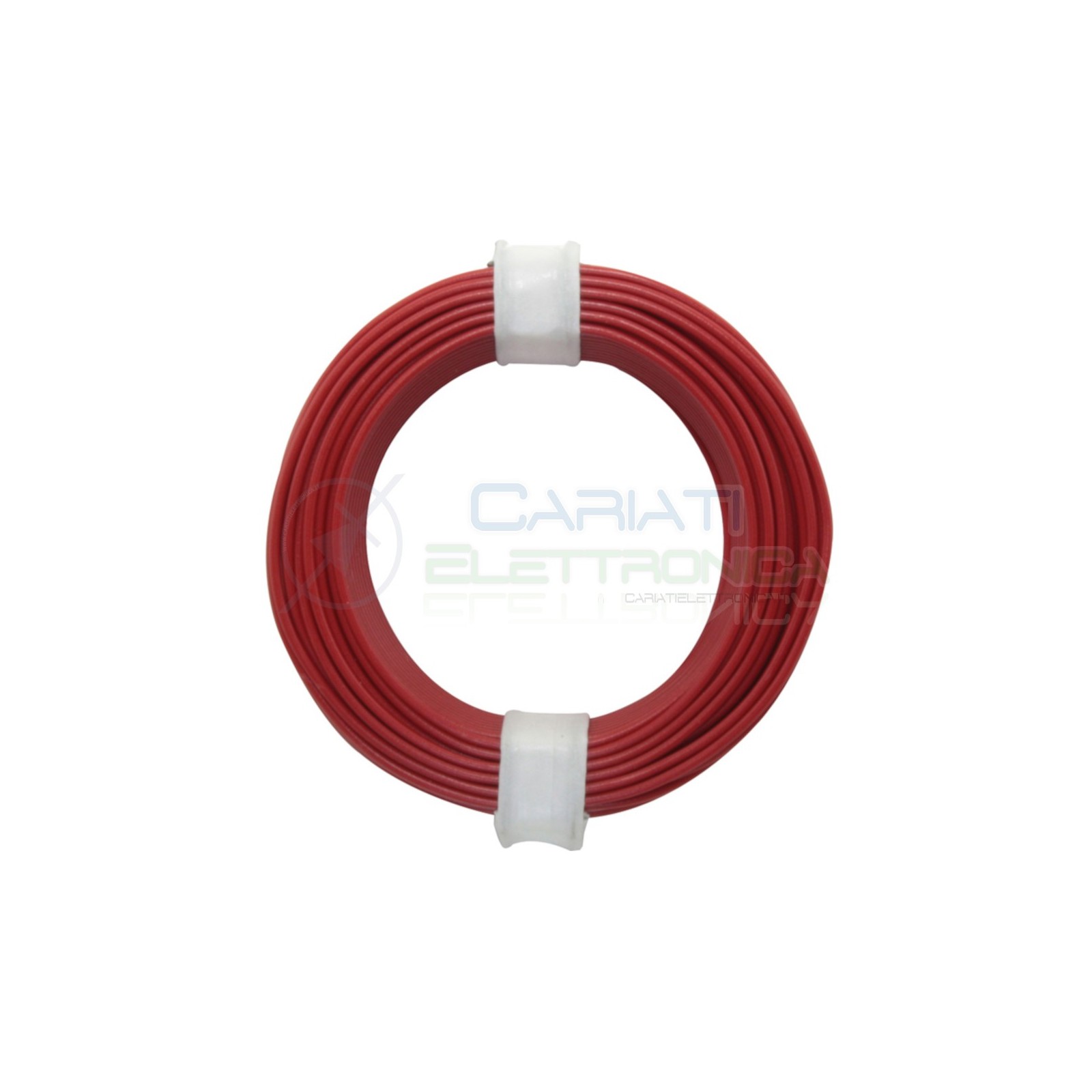 10m Cavo unipolare multifilare da 0,04 mm in rame sottile morbido colore Rosso Donau