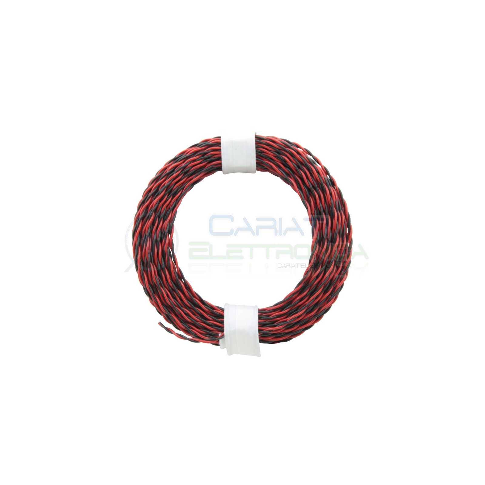 10m Cavo Rosso Nero unipolare multifilare da 2x0,04mm2 in rame sottile morbidoDonau