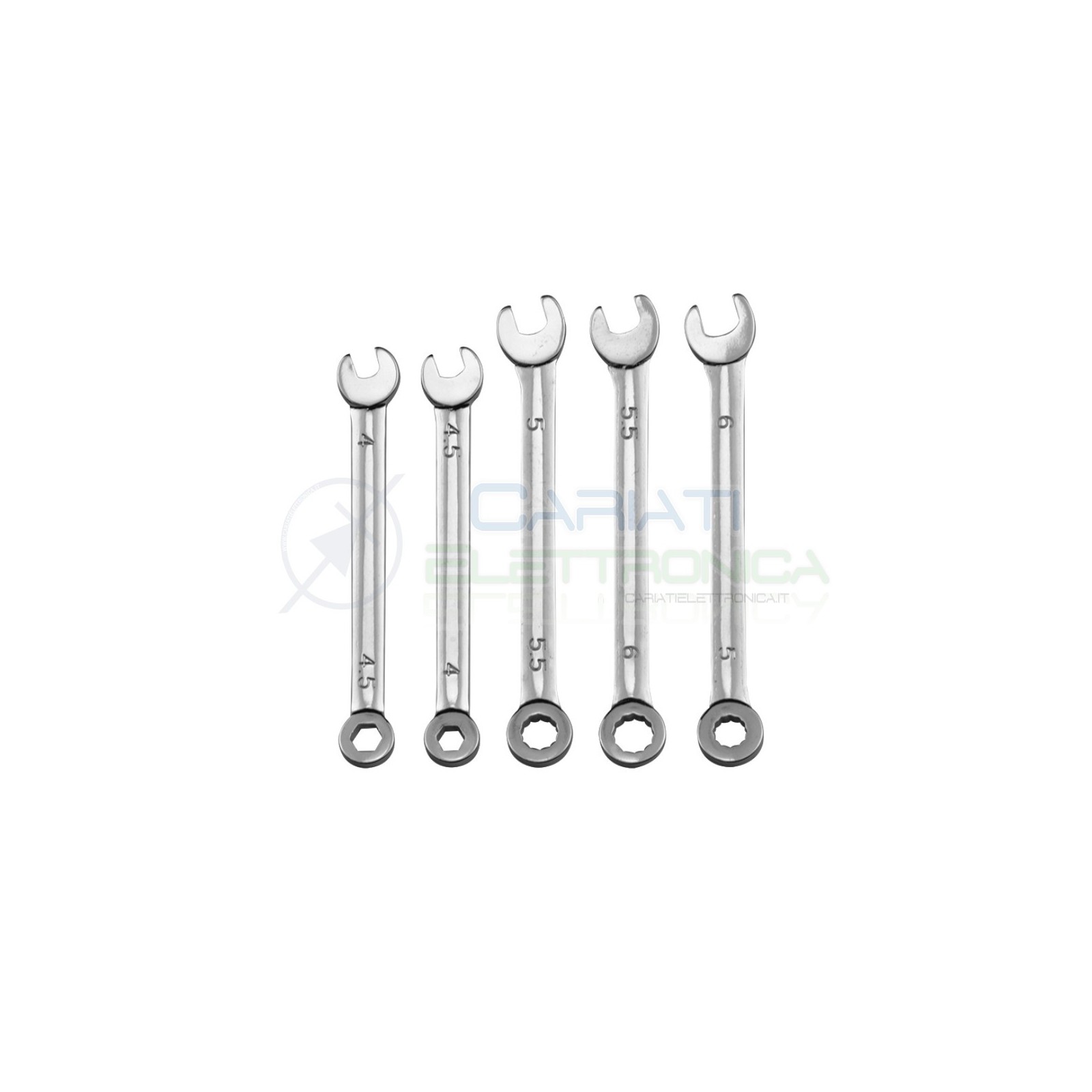 Set Mini Chiave doppia a Forchetta per dadi 4 4,5 5 5,5 6 mm laboratorio elettronica Donau
