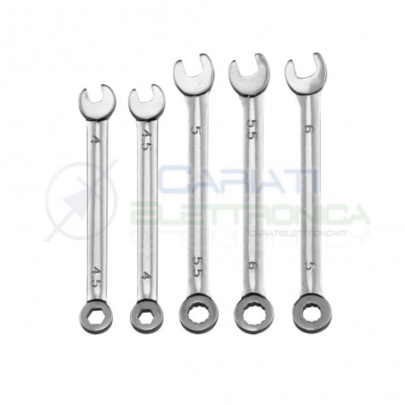 Set Mini Chiave doppia a Forchetta per dadi 4 4,5 5 5,5 6 mm laboratorio elettronica Donau