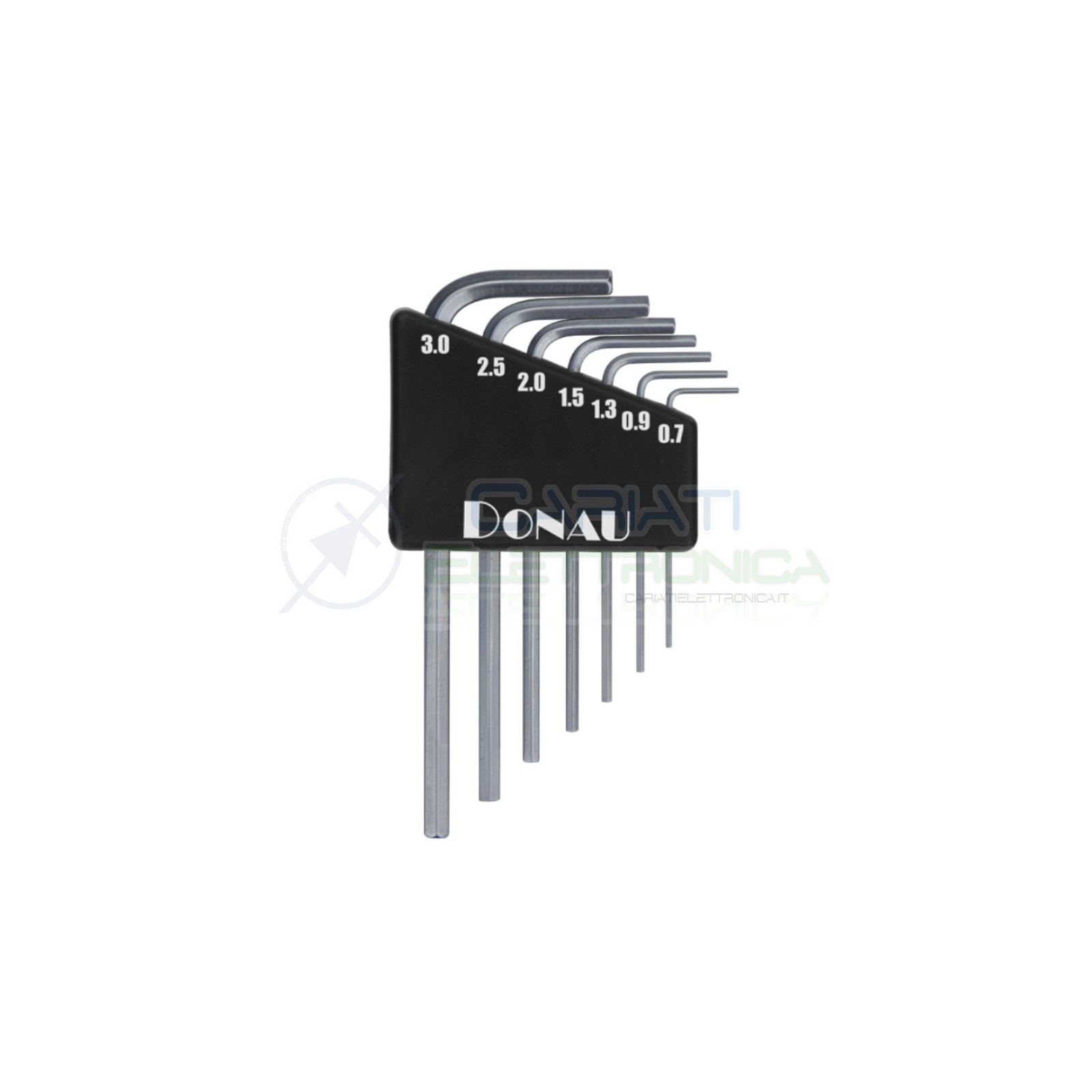 Serie chiavi a brugola 7 pezzi metrica 0,7 0,9 1,3 1,5 2 2,5 3 mmDonau