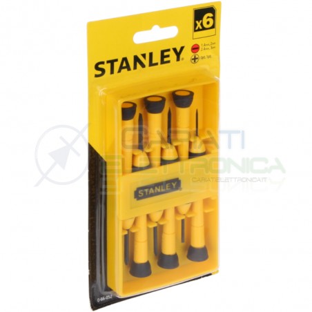 Set Kit 6 cacciaviti cacciavite Fissi Piatti e StellaStanley