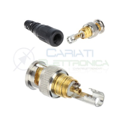 Connettore Spina Bnc Maschio Rg59 Assemblaggio Rapido A Vite Cavo Rg58 Rg59 Rg62