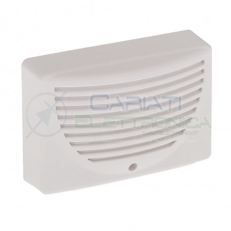 Sirena Piezo 12V Dc 109dB 135x95x47mm Sirena interna AllarmeGenerico