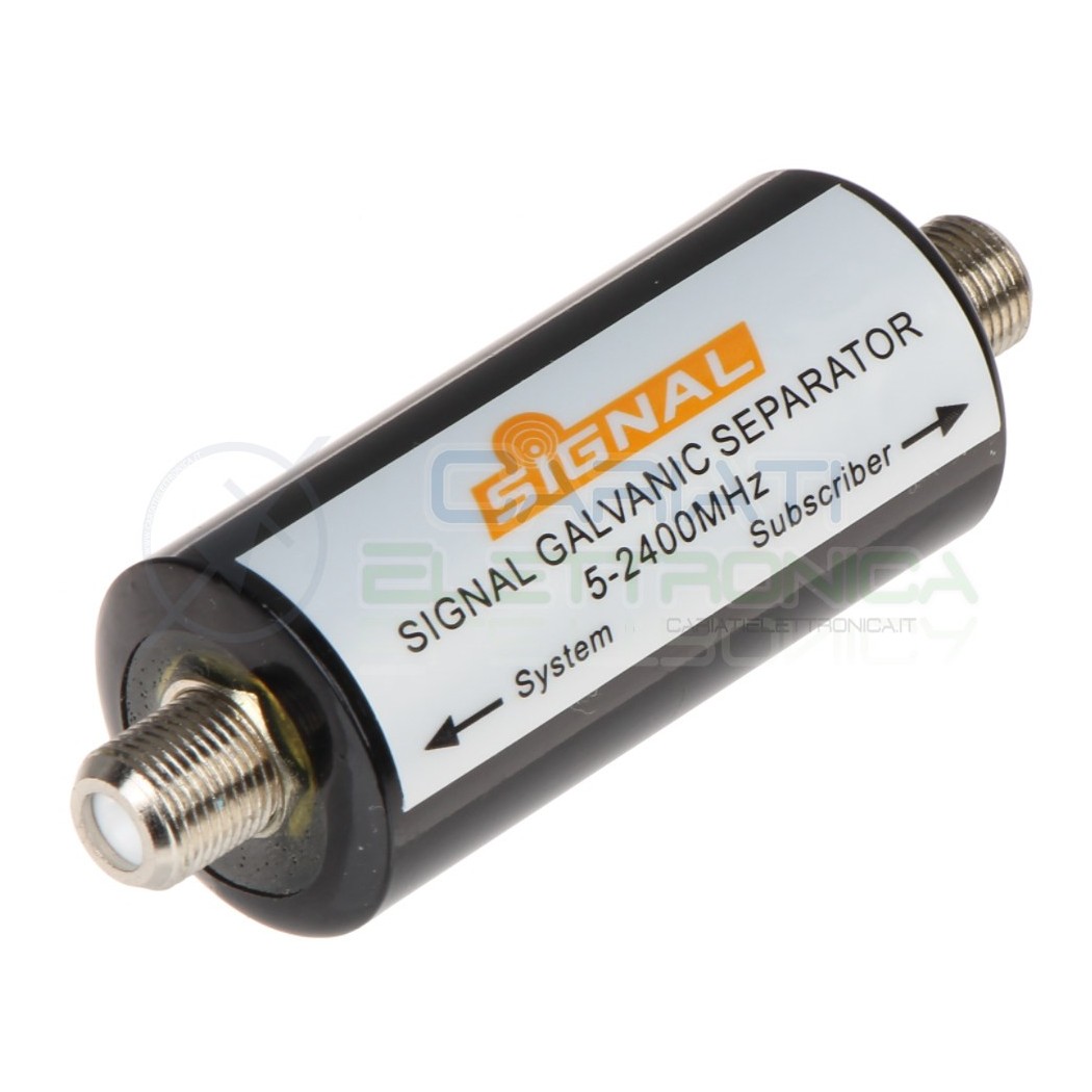 Isolatore Galvanico per Tv Sat Satellitare 5-2400Mhz Sovratensione Cavo Coassiale