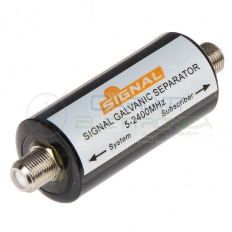 Isolatore Galvanico per Tv Sat Satellitare 5-2400Mhz Sovratensione Cavo Coassiale