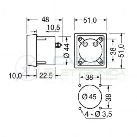 Amperometro analogico ferro mobile 0 - 25 A corrente alternata CA ACGenerico