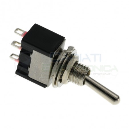 Interruttore Deviatore a Leva ON OFF ON 2A 250V con ritorno centrale SPDT Bilanciere Generico