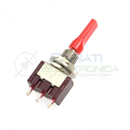 Interruttore Deviatore a Leva ON OFF ON 2A 250V con ritorno centrale SPDT Bilanciere Generico