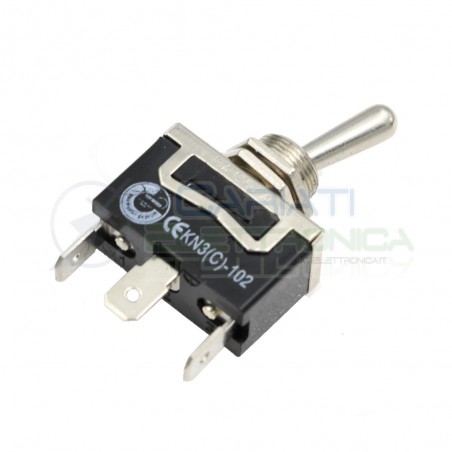 Interruttore Deviatore a Leva SPDT ON OFF ON 10A 250V 3 Pin