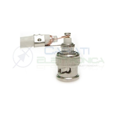 Connettore Spina Bnc Maschio Rg59 Assemblaggio Rapido A Vite Cavo Rg58 Rg59 Rg62