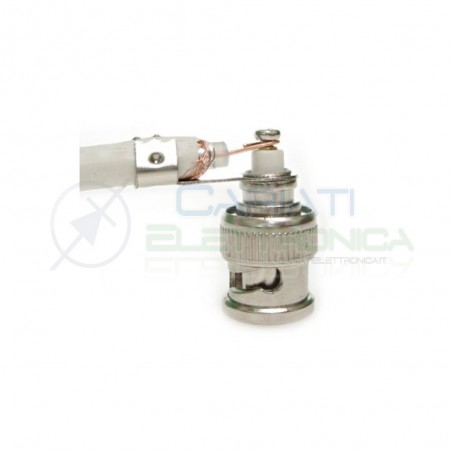 copy of Connettore Spina Bnc Maschio Rg59 Assemblaggio Rapido A Vite Cavo Rg58 Rg59 Rg62