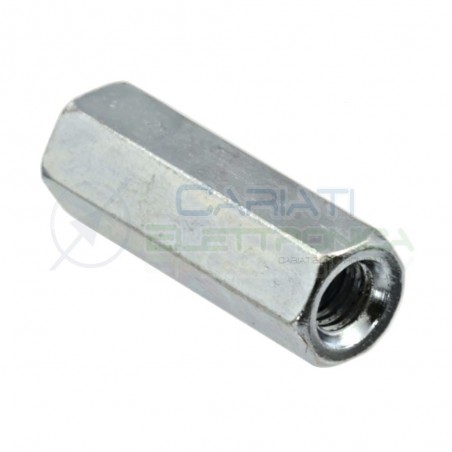 Distanziale M16 24X50mm F/F in Acciaio Zincato DIN 6334 Manicotto Esagonale Ambrovit
