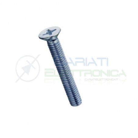 100 PEZZI Vite Bullone M3 3x16 mm in Metallo con Testa a Croce DistanzialiAmbrovit