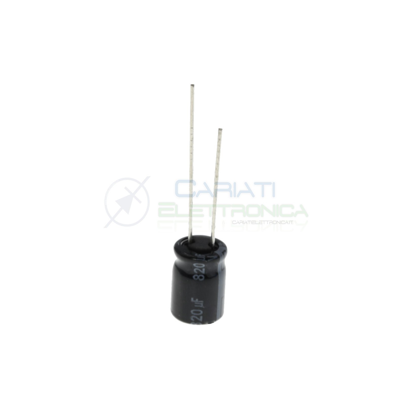 Condensatore elettrolitico 820uF 820 uF 10V 105° 8X11,5 mm Passo 3,5mm Panasonic