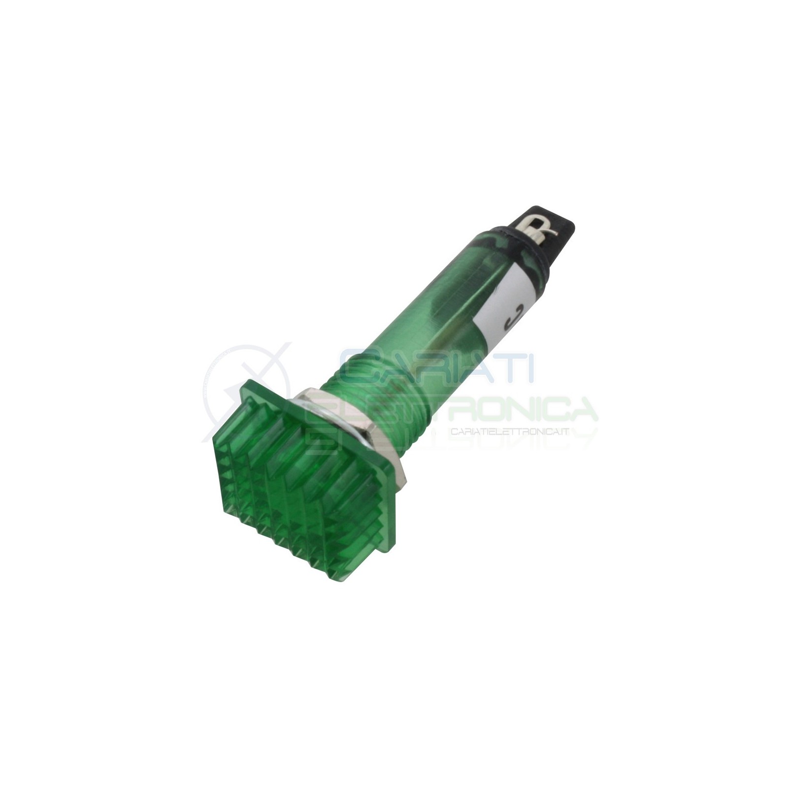 Spia di segnalazione luminosa Verde 220V 230Vac 12x16mm da pannello foro 10mmDonau