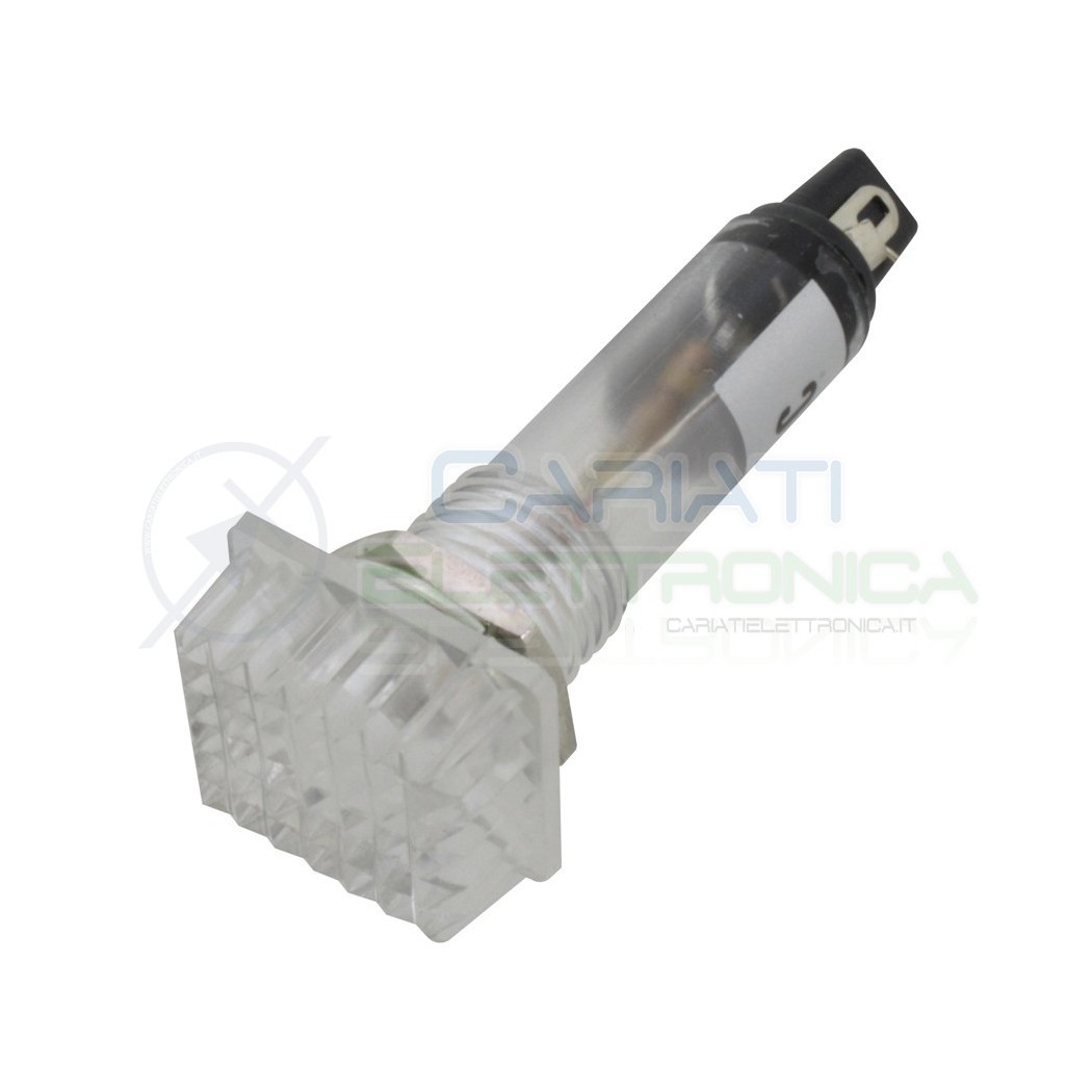 Spia di segnalazione luminosa Bianca 220V 230Vac 12x16mm da pannello foro 10mm Donau