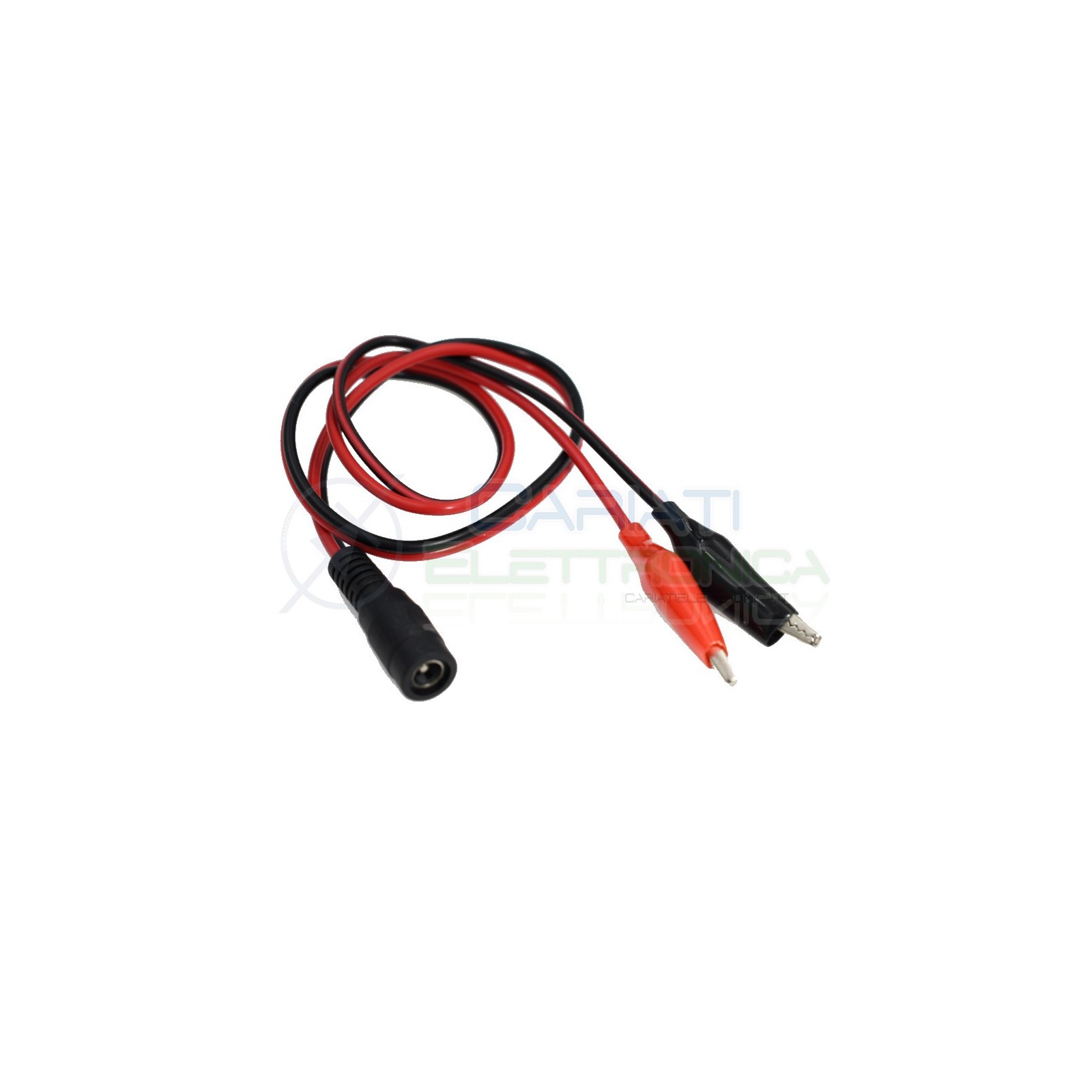 Pinze coccodrillo con jack Dc Femmina 5x5x2,1mm cavo test laboratorio Generico