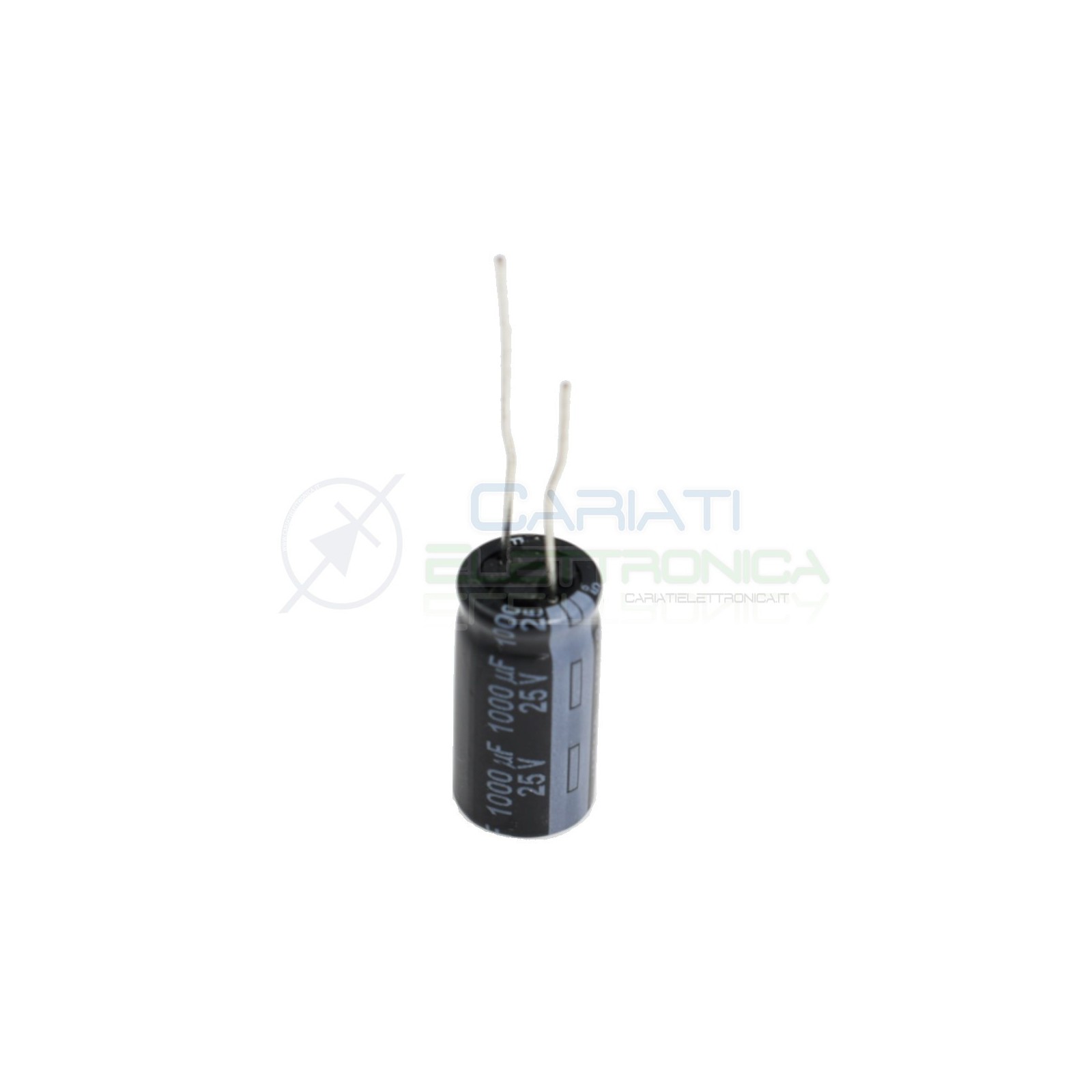 2 Pezzi Condensatore Elettrolitico 1000Uf 1000 Uf 25V 105° 10X20mm Passo 5mm Panasonic Panasonic