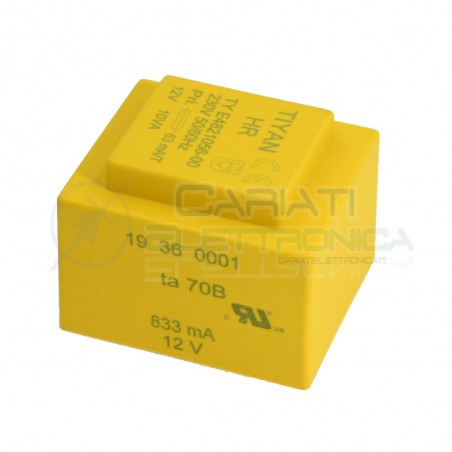 Trasformatore incapsulato 12V 10VA Ingresso 230Vac Uscita 12Vac