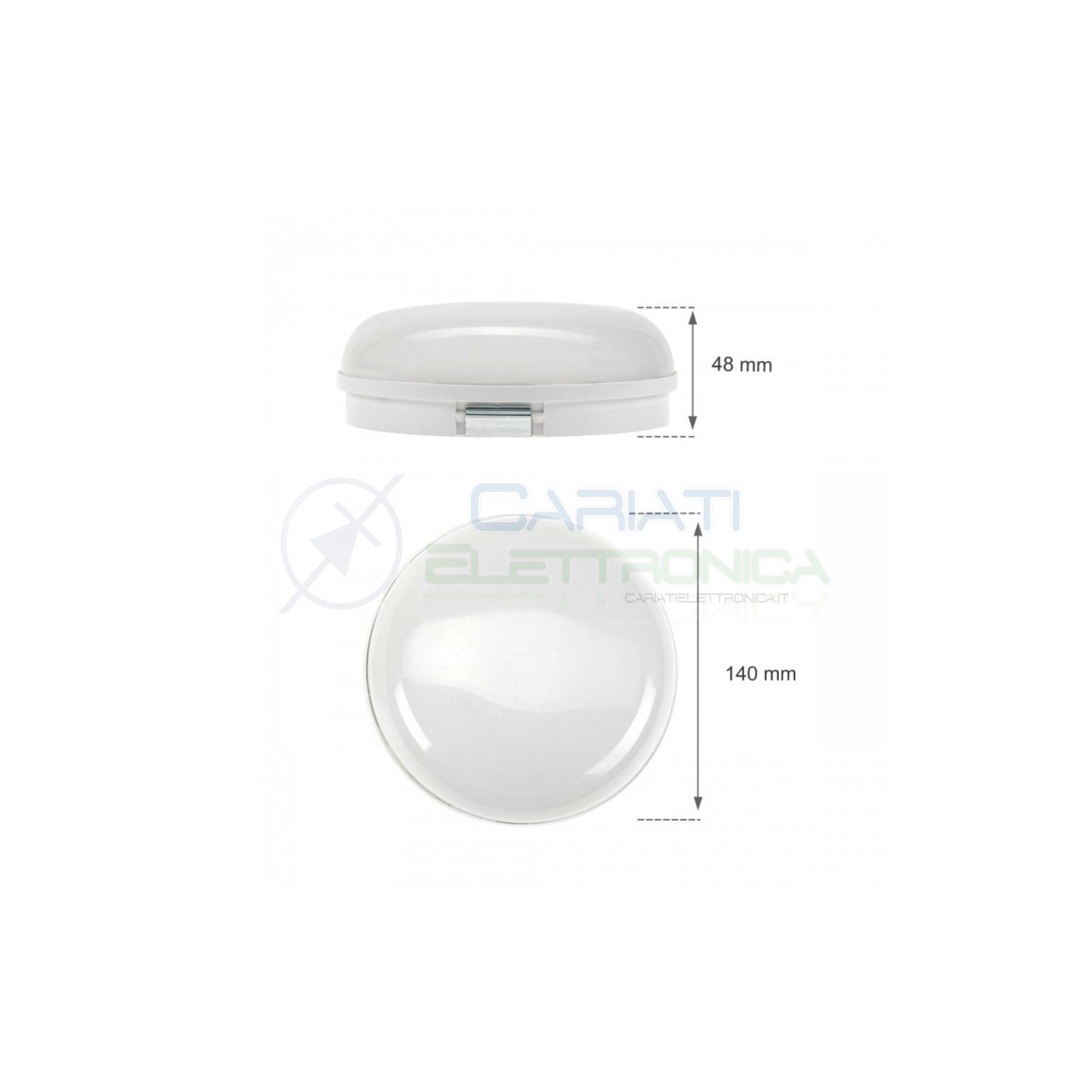 Plafoniera Led IP65 da esterno 8W 6500K Applique Parete Soffitto Circolare Bianco freddoElcart