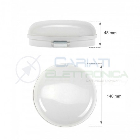 Plafoniera Led IP65 da esterno 8W 6500K Applique Parete Soffitto Circolare Bianco freddoElcart