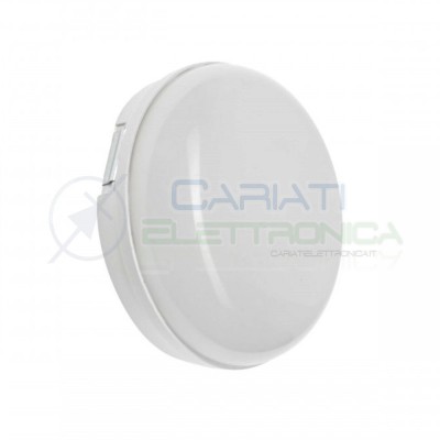 Plafoniera Led IP65 da esterno 8W 6500K Applique Parete Soffitto Circolare Bianco freddoElcart