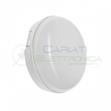 Plafoniera Led IP65 da esterno 8W 6500K Applique Parete Soffitto Circolare Bianco freddoElcart